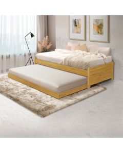 Cama Solteiro Bibox Bicama Gabrieli com 2 Colchões Inclusos - Imbuia