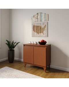 Aparador Buffet Monterrey Castanho 2 Portas Vintage Design Retrô