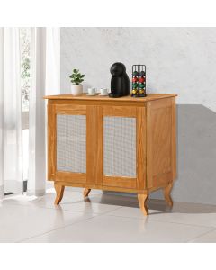 Cantinho do Café com 2 Portas em Madeira Maciça e Tela Indiana - Imbuia