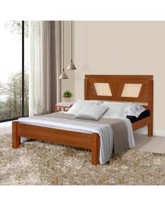 Cama de Casal Madeira Magnolia Castanho