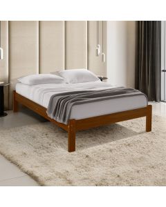 Cama Turca Casal Madeira Maciça Castanho - Casa Da Madeira