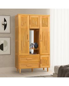 Guarda - Roupa Roupeiro Talismã Capelinha em Madeira Maciça 2,20x1,22 Imbuia