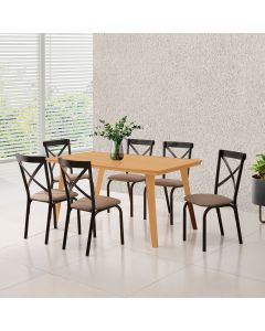 Mesa de Jantar em Madeira Maciça Millena 160cm Robusta Imbuia