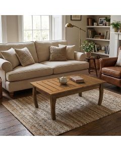 Mesa de Centro Polo 80x40 em Madeira para Sala de Estar Design Moderno e Elegante Freijó