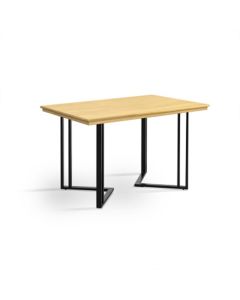 Mesa de Jantar Industrial Michigan em Madeira Maciça 120x80 - Imbuia