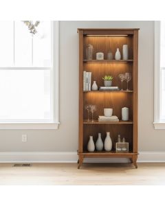 Multiuso de Madeira Vintage 1,73m Plateleira Retrô sem Portas Luiz Xv Castanho