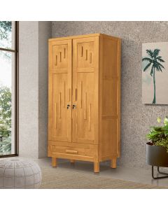 Guarda Roupa Roupeiro Modulado Munique Estrutura em Madeira Maciça Imbuia